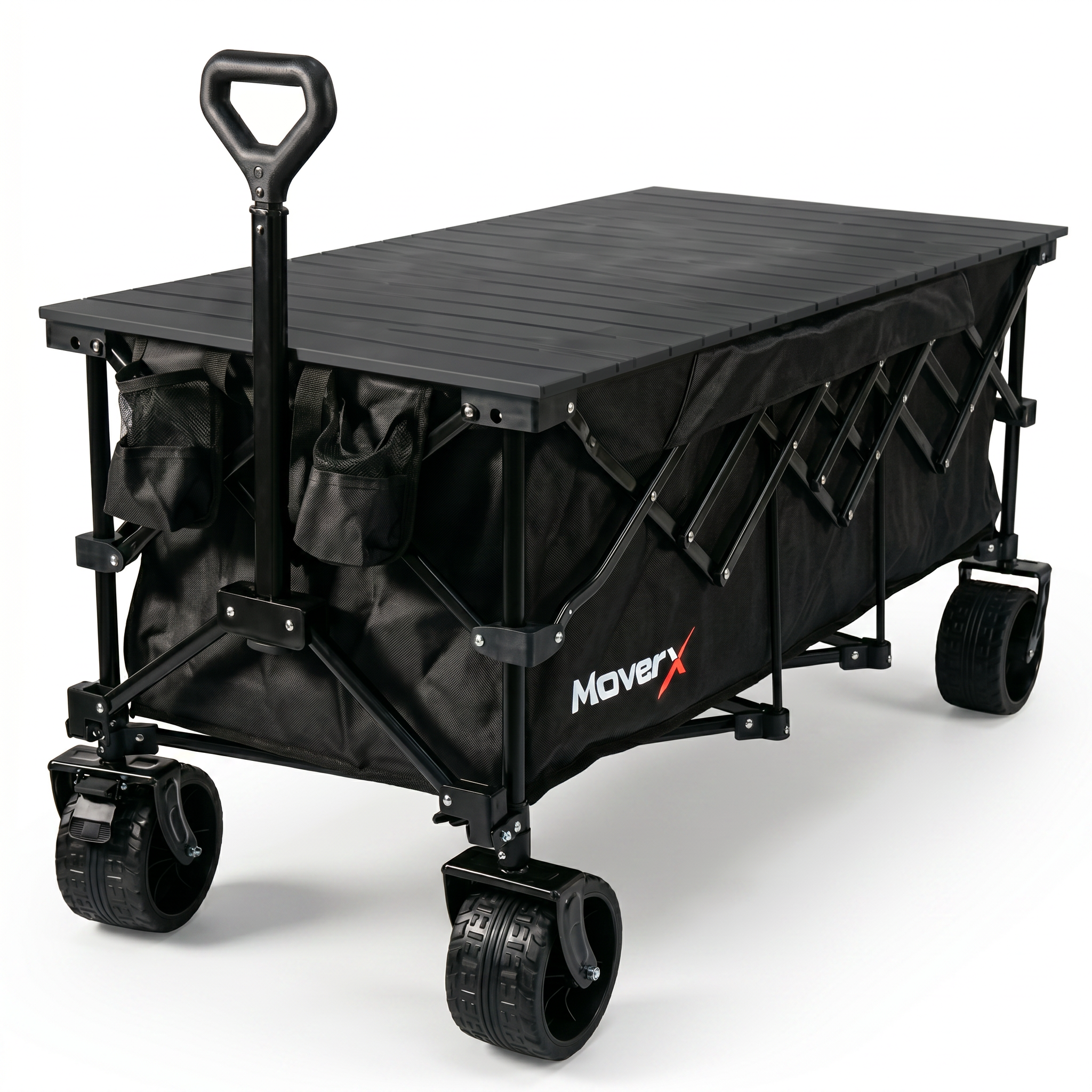 MoverX Festival Wagon Folding Trolley - Black Tabletop Edition