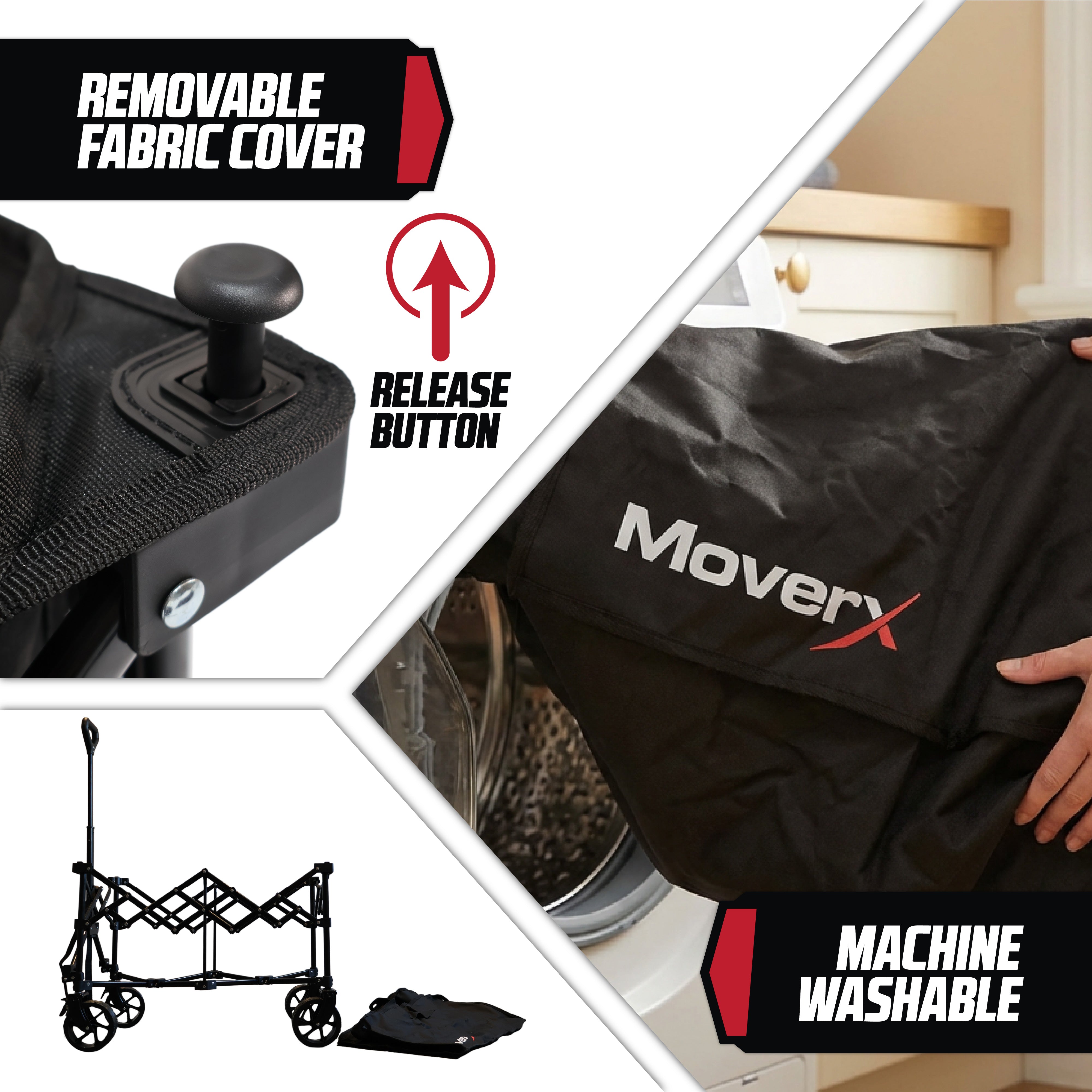 MoverX 120L Folding Camping Trolley Festival Wagon