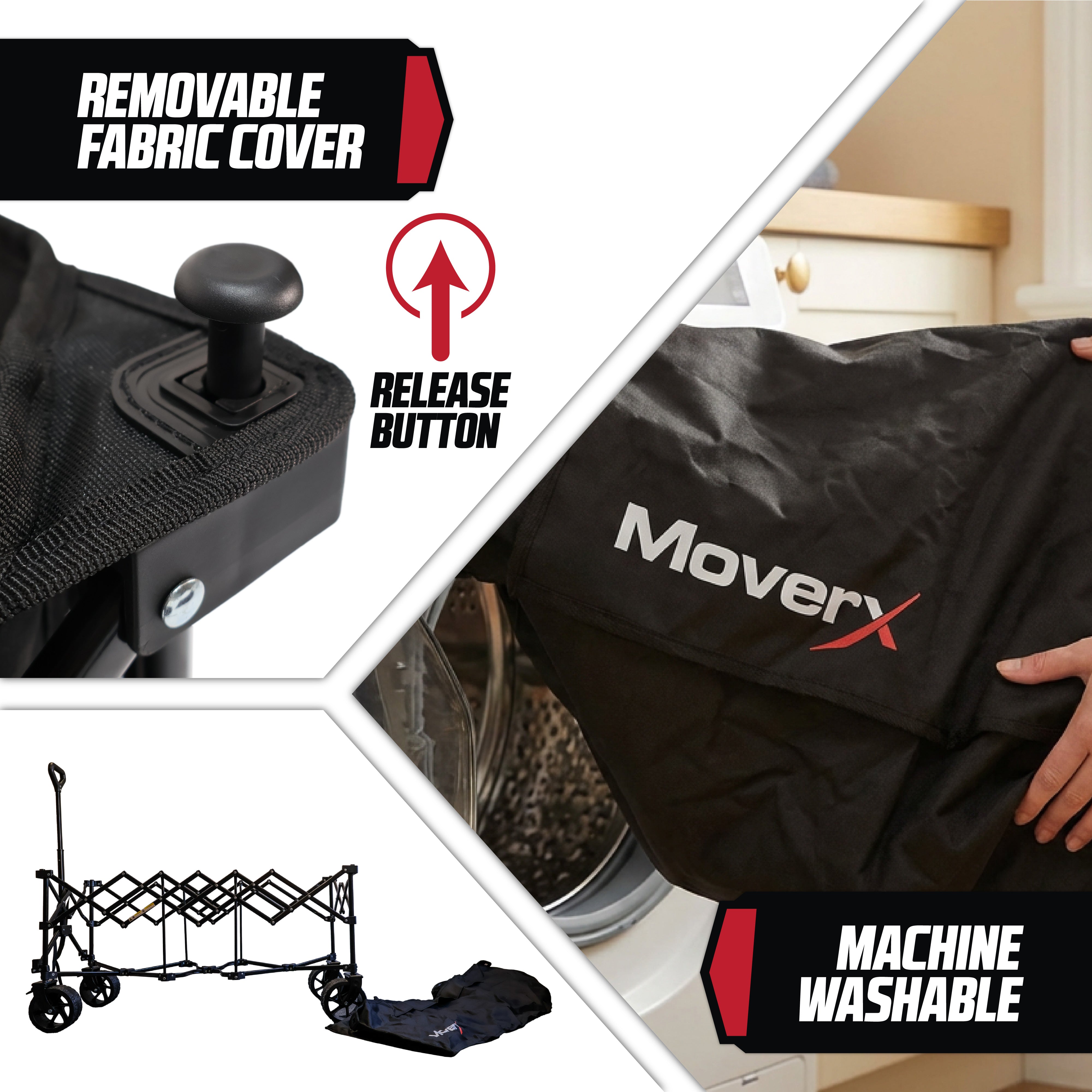 MoverX 300L Folding Camping Trolley Festival Wagon